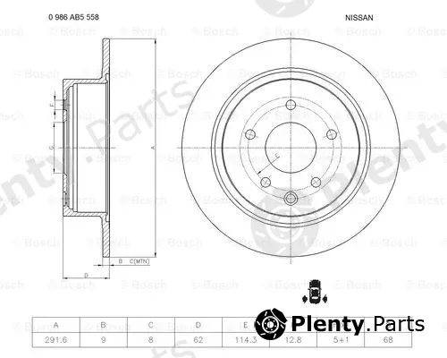 Bosch 0986AB5558 — Brake Disc