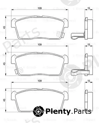 Bosch 0986424695 — Brake Pad Set, disc brake