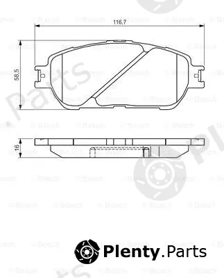 Bosch 0986495160 — Brake Pad Set, disc brake