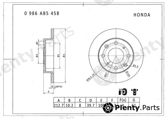 Bosch 0986AB5458 — Brake Disc