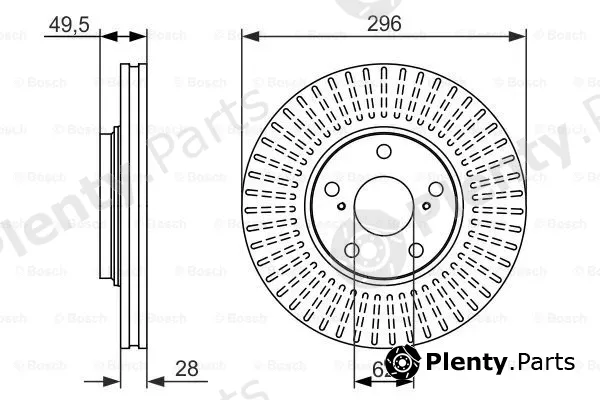 Bosch 0986479664 — Brake Disc