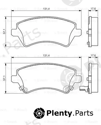 Bosch 0986424735 — Brake Pad Set, disc brake