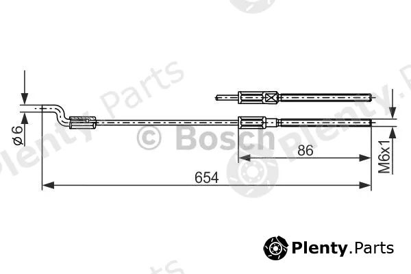 Bosch 1987477833 — Cable Pull, parking brake