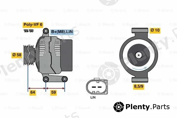 Bosch 0125711045 — Alternator