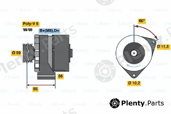 Bosch 0120468036 — Alternator