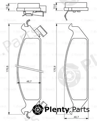Bosch 0986494313 — Brake Pad Set, disc brake