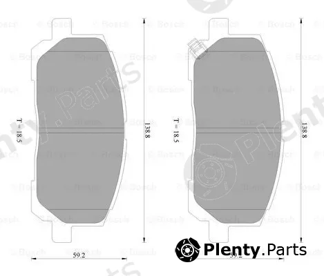 Bosch 0986AB2384 — Brake Pad Set, disc brake