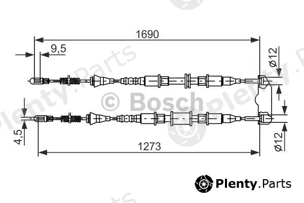 Bosch 1987477129 — Cable Pull, parking brake