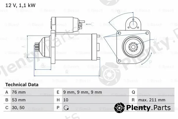 Bosch 0986018470 — Starter