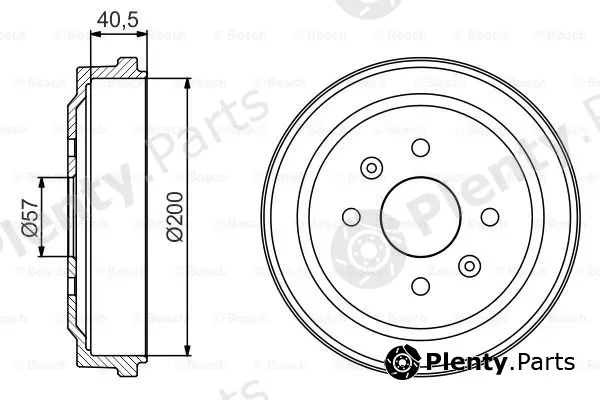 Bosch 0986477225 — Brake Drum