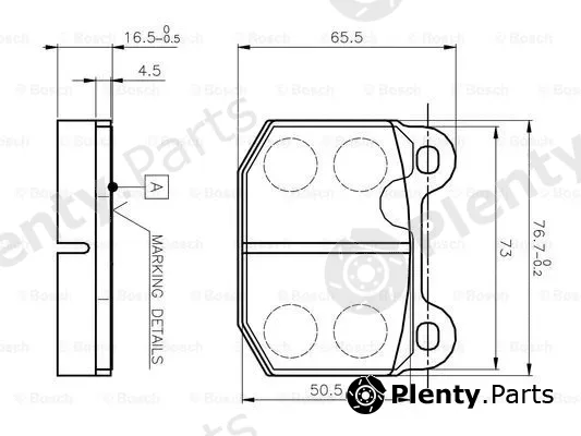 Bosch 0986TB2052 — Brake Pad Set, disc brake Economic