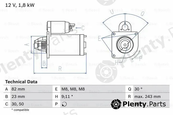 Bosch 0986016870 — Starter