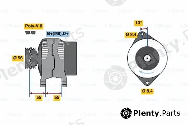Bosch 0123500006 — Alternator
