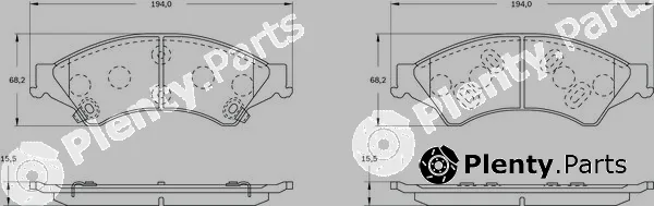 Bosch 0986BB0967 — Brake Pad Set, disc brake