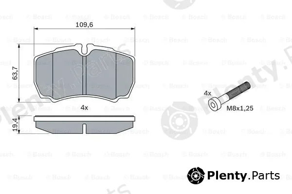 Bosch 0986424750 — Brake Pad Set, disc brake