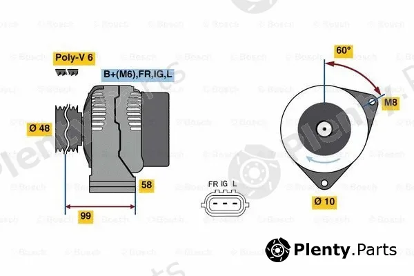 Bosch 0986081290 — Alternator