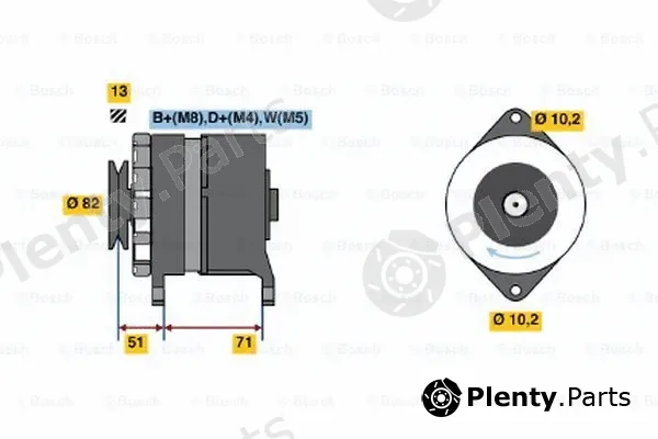 Bosch 0120468130 — Alternator