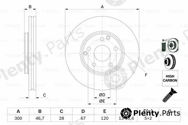 Bosch 0986478876 — Brake Disc
