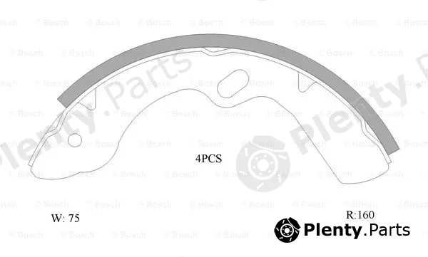 Bosch 0986AB0190 — Brake Shoe Set