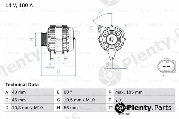 Bosch 0986081390 — Alternator