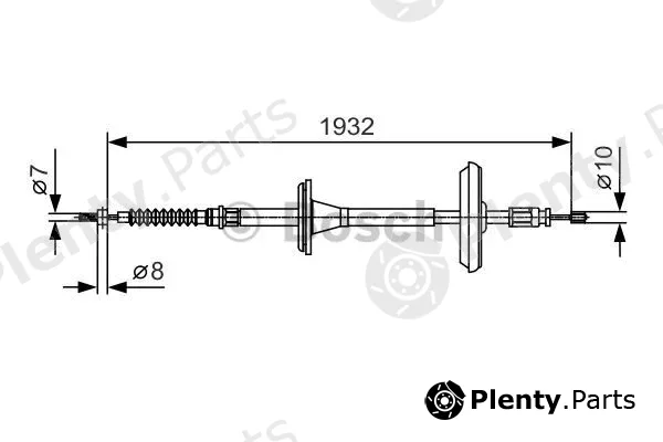 Bosch 1987482021 — Cable Pull, parking brake