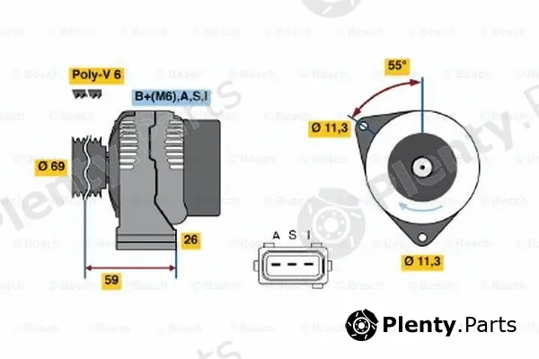 Bosch 0986044691 — Alternator