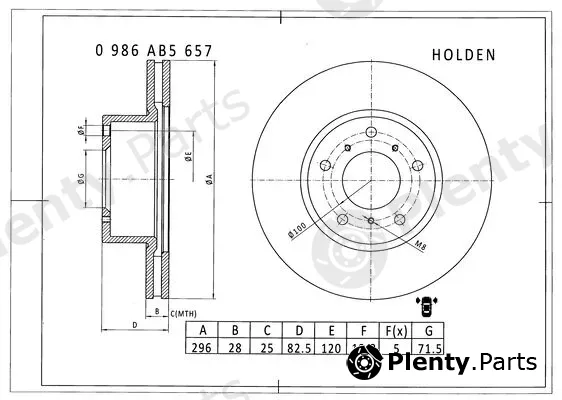Bosch 0986AB5657 — Brake Disc