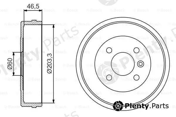 Bosch 0986477221 — Brake Drum