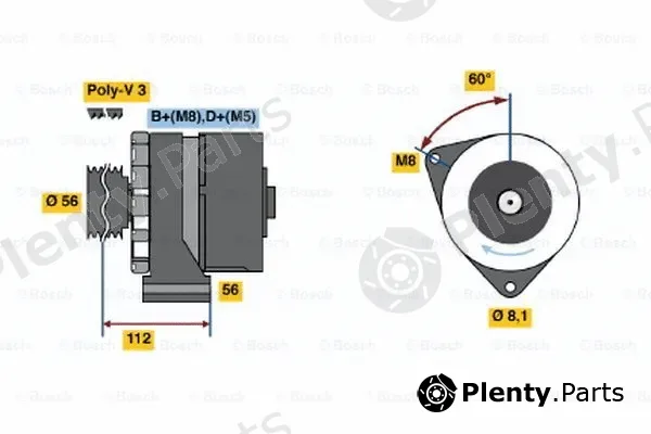 Bosch 0120469012 — Alternator
