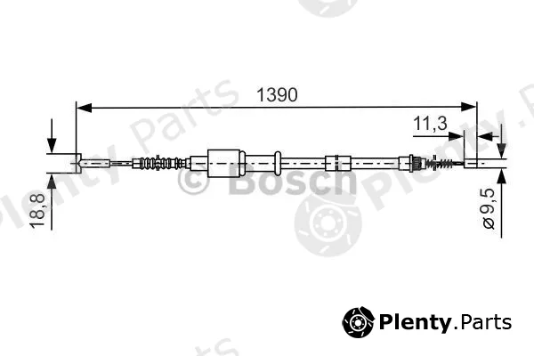 Bosch 1987477088 — Cable Pull, parking brake