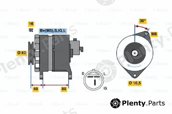 Bosch 0986045001 — Alternator