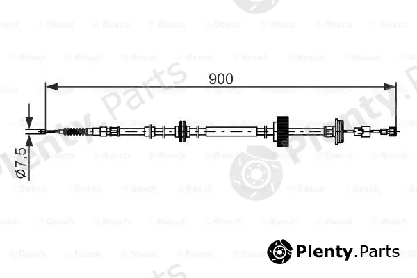 Bosch 1987482793 — Cable Pull, parking brake