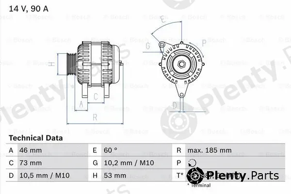 Bosch 0986040380 — Alternator