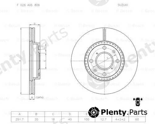 Bosch F026A06806 — Brake Disc