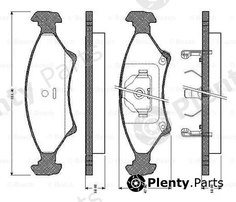 Bosch 0986TB2716 — Brake Pad Set, disc brake Economic