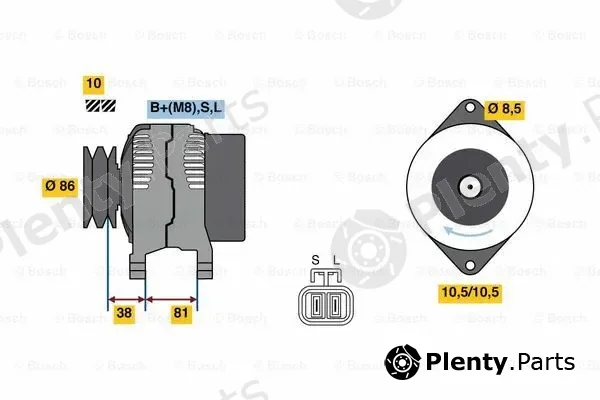 Bosch 0986080740 — Alternator