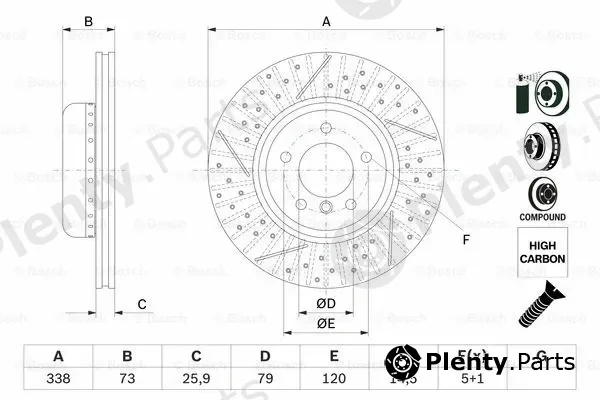 Bosch 0986479E09 — Brake Disc