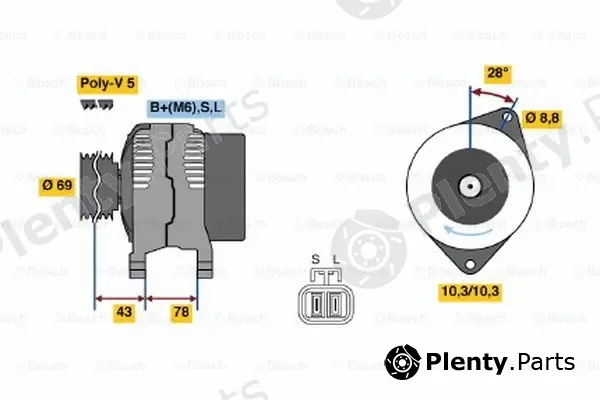 Bosch 0986044721 — Alternator