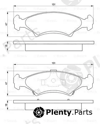 Bosch 0986424348 — Brake Pad Set, disc brake