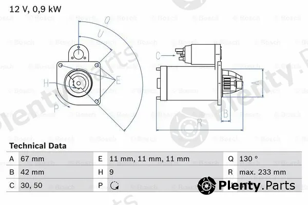 Bosch 0986019030 — Starter