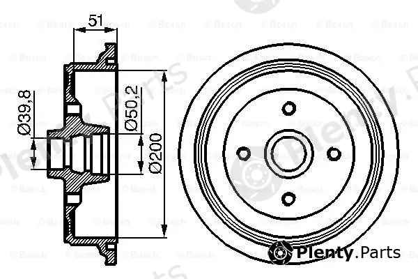 Bosch 0986477016 — Brake Drum