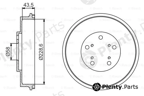 Bosch 0986477231 — Brake Drum
