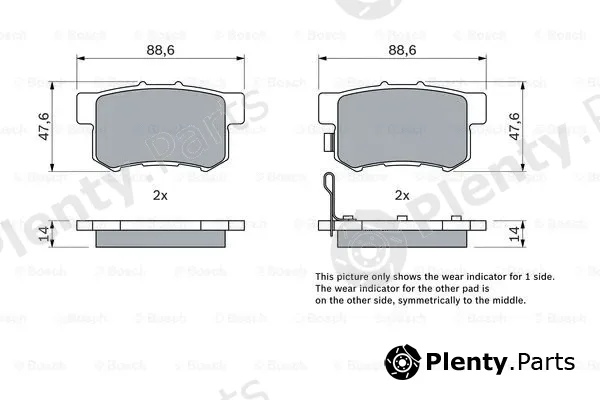 Bosch 0986461006 — Brake Pad Set, disc brake