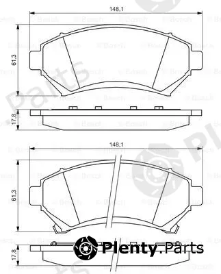 Bosch 0986424466 — Brake Pad Set, disc brake