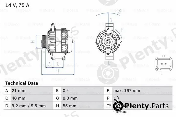 Bosch 0986080220 — Alternator