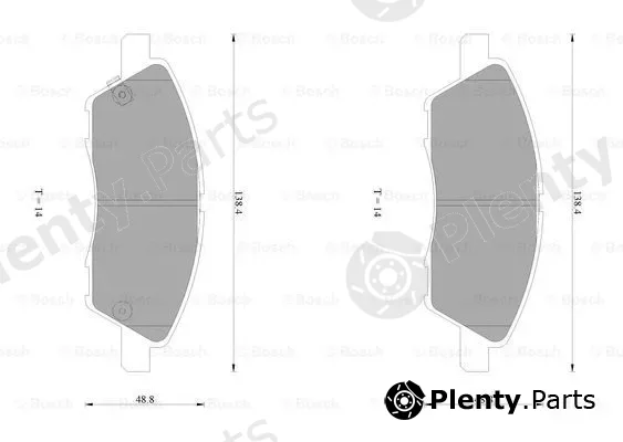 Bosch 0986AB1049 — Brake Pad Set, disc brake