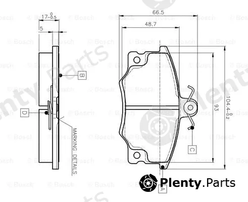 Bosch 0986TB2006 — Brake Pad Set, disc brake