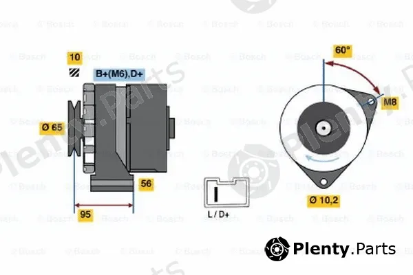 Bosch 0986036891 — Alternator