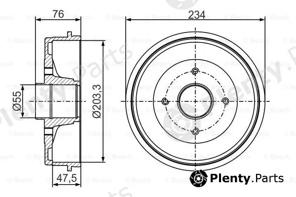 Bosch 0986477290 — Brake Drum