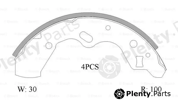 Bosch 0986AB0164 — Brake Shoe Set